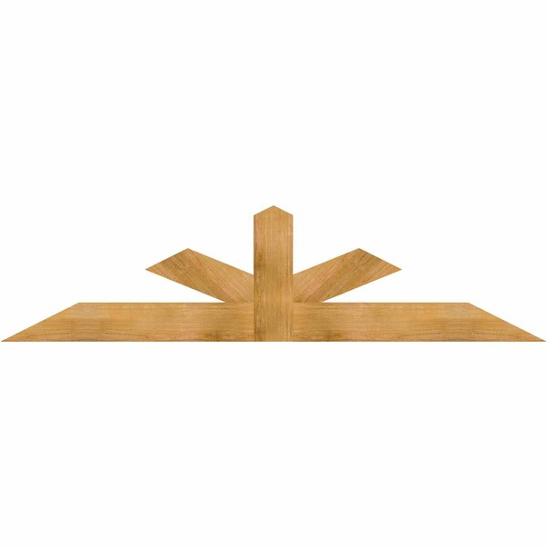 Ekena Millwork Saratoga Rough Sawn Timber Gable Bracket, Western Red Cedar, 84"W x 21"H x 2"D x 6"F, 6/12 Pitch GBW084X21X0206SAR00RWR - main